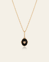 Noir Stella Onyx Necklace - CAMELLIA