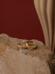 Una Moonstone Hoops - CAMELLIA