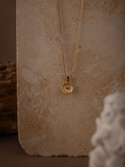 Elsa Peony Sapphire Necklace - CAMELLIA Yellow Gold