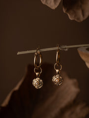 Elsa Rose Pearl Earrings - CAMELLIA Gold