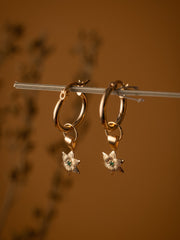 Elsa Lily Emerald Earrings - CAMELLIA Gold