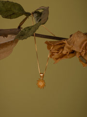 Elsa Chrysanthemum Citrine Necklace - CAMELLIA Yellow Gold