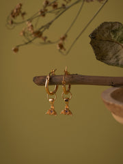 Elsa Violet Amethyst Earrings - CAMELLIA Gold