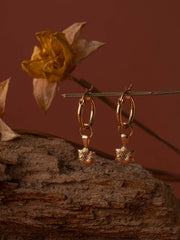 Elsa Cherry Aquamarine Earrings - CAMELLIA Gold