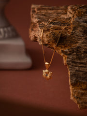 Elsa Cherry Aquamarine Necklace - CAMELLIA Yellow Gold