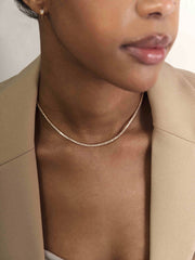 Tennis Chain Necklace - CAMELLIA Gold