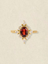 Claire Garnet Diamond Ring