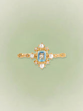 Seafoam Topaz Pearl Ring