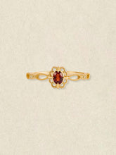 Regal Rosette Garnet Ring