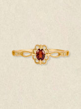 Regal Rosette Garnet Ring