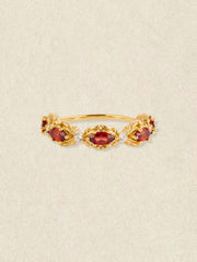 Aurelia Garnet Starburst Ring