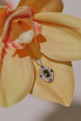 Eta Sapphire Necklace - CAMELLIA Gold