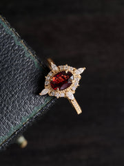 Claire Garnet Diamond Jewelry Set - CAMELLIA 5