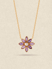 Cámellia Amethyst Pearl Necklace