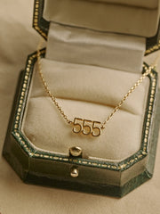 555 Angel Number Choker with Peridot - CAMELLIA