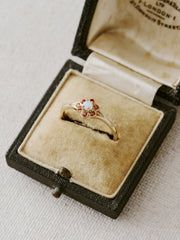 Opal Garnet Daisy Ring