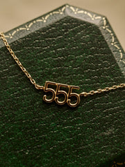 555 Angel Number Choker with Peridot - CAMELLIA
