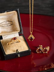 Vivien Garnet Earrings - CAMELLIA