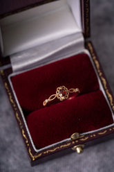 Regal Rosette Garnet Ring - CAMELLIA 6