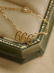 666 Angel Number Choker with Rose Quartz - CAMELLIA