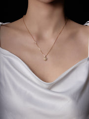 Elsa Rose Pearl Necklace - CAMELLIA Yellow Gold