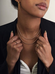 3mm Circle Chain Necklace - CAMELLIA Gold