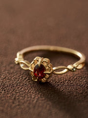 Regal Rosette Garnet Jewelry Set - CAMELLIA 5