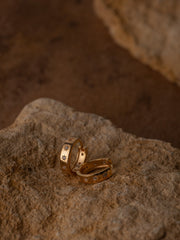 Starburst Cz Hoops - CAMELLIA Gold