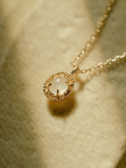 Moonstone Halo Jewelry Set - CAMELLIA US 5