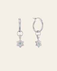 Elsa Cherry Aquamarine Earrings - CAMELLIA White Gold