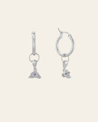 Elsa Violet Amethyst Earrings - CAMELLIA White Gold