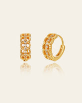 9K Solid Gold Lustre Weave Huggies - CAMELLIA Single