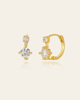 9K Solid Gold Stella Diamond Huggies - CAMELLIA Single