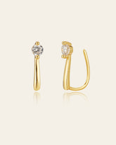 9K Solid Gold Lumière Diamond Earrings - CAMELLIA Single