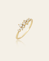 18K Solid Gold Noa Diamond Band - CAMELLIA 3.5 US