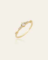 14K Solid Gold Stella Spark Diamond Band - CAMELLIA 3.5