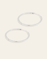 40mm Mother Hoops - CAMELLIA White Gold