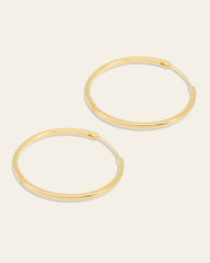 40mm Mother Hoops - CAMELLIA White Gold