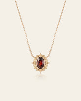 Garnet Petal Necklace - CAMELLIA