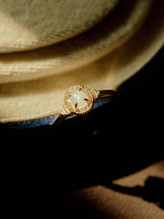 Moonstone Halo Jewelry Set - CAMELLIA US 5