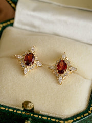 Claire Garnet Diamond Jewelry Set - CAMELLIA 5