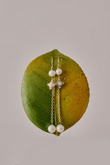 Audrey Opal Pearl Earrings - CAMELLIA Yellow Gold