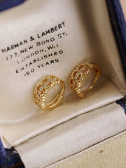 10K Solid Gold Lustre Weave Huggies - CAMELLIA Single