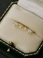 10K Solid Gold Stella Diamond Huggies - CAMELLIA Single