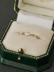14K Solid Gold Eveline Opal Ring - CAMELLIA 3.5