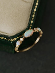 14K Solid Gold Eveline Opal Ring - CAMELLIA 3.5