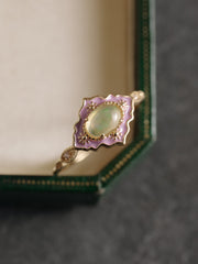 14K Solid Gold Juliette Opal Ring - CAMELLIA 3.5