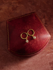 10K Solid Gold Celeste Bloom Hoop Earrings - CAMELLIA Single