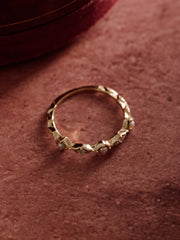 14K Solid Gold Juliette Pearl Ring - CAMELLIA 3.5
