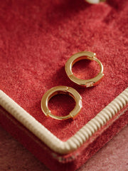 9K Solid Gold Prism Huggies - CAMELLIA Single